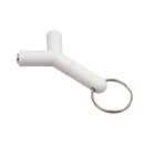 3.5mm Stereo Audio Jack Male Earphone  2 Way Y-Splitter Adapter Keyring ES