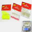 Fishing Jigs Lure Sea Bass Bait Jig Head Twirl Tails Worm Baits 7 Pcs/Lot  FT