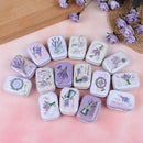 Lavender mini tin box Sealed jar packing boxes jewelry candy box small stor JR