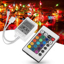 Mini 24 Button LED Key IR Remote RF RGB Controller Strip 5050 Light For 352 F0P5