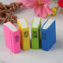 4 Pcs / Pack Book Style Pencil Eraser Kid Stationery School Office Supply BX