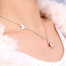 Fashion Brand Woman Jewelry Butterfly Pendant Necklace Steel Best Stainless Q0W4