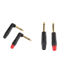 4Pieces 6.5mm Mono Male Amplifier Audio Solder Jack Plug Adapter