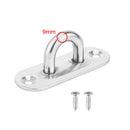Stainless Steel Oblong Shaped Pad Eye Plate Boat Deck Hinge Hardware 89mm