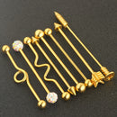 2 Sets 16pcs Industrial Piercing Barbell Ear Bar Earring 14G Lady Jewelry