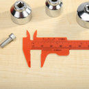 Tiny Mini 80mm Double Scale Plastic Vernier Caliper Ruler Gauge Measuring Tools