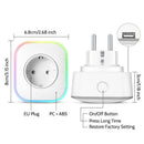 EU Smart WIFI Socket Plug LED APP Timing Voice Remote Control Alexa Google Home