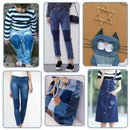 20PCS Iron On Denim Repair Patches Kit For Mending Embellishing Jeans Pants Tops