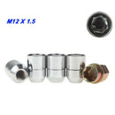Durable 4+1/Set M12x1.5 Steel Wheel Lock Lug Nut Chrome Locking Nuts D VAE
