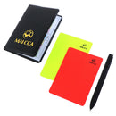 Soccer Referee Red Yellow Card Record Referee tool With Leather Case and Pen3C