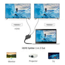 HDMI Splitter Cable 1In 2 Out Male to Double Female Cord 1080P HDTV-DVD Adapter