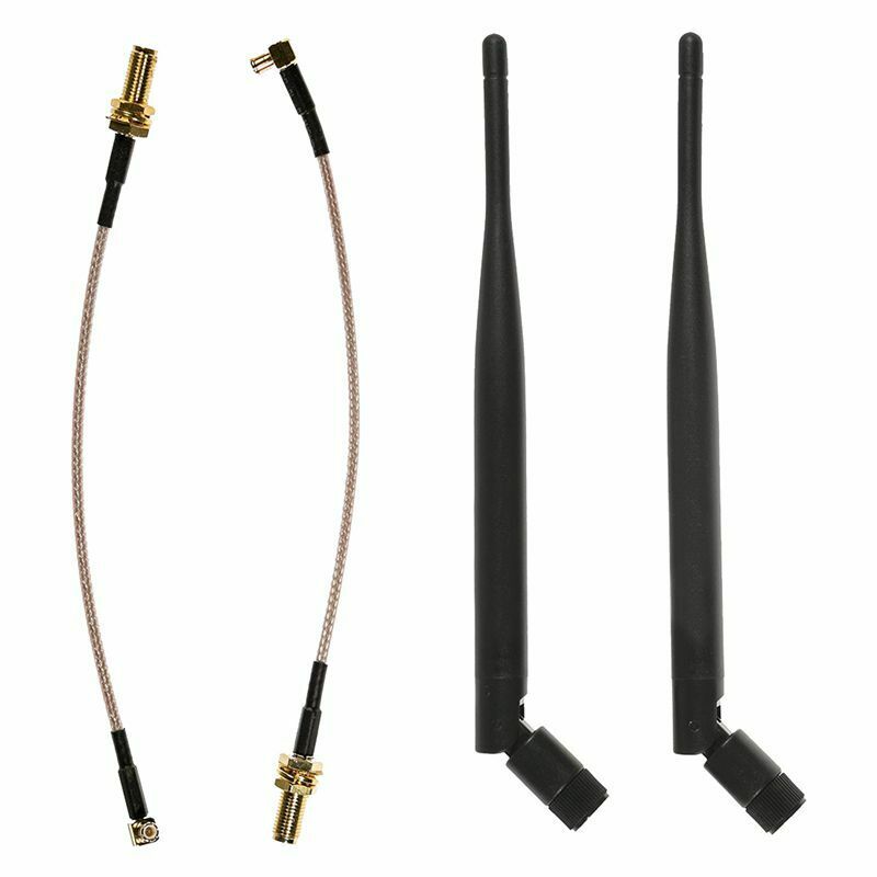 2pcs 5dBi 1090MHz&978MHz Antenna Bundle+2pcs MCX male to SMA female Connect O4K8