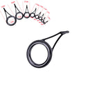 8pcs 8 Size Fishing Rod Guide Tip Top Ring Circle Pole Repair Kit Set Fish TEUS