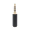 6x 4-Pole 3.5mm 1/8" Male Headphone Plug Adapter Soldering Black+White+Blue