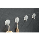 Set of 2 Adhesive Hooks - Heavy Duty Wall Hangers - Stainless Steel Waterproof