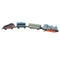 8 Inch Pull Back Train Set with Blue Die Cast Engine Locomotive for Kids