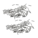 400 Pieces Crimping Loop Sleeve Various Sizes from 1.0mm - 2.0mm 1.2x8mm