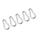 5Pcs Strong 304 Stainless Steel Spring Snap Carabiner Quick Link Ring Hook