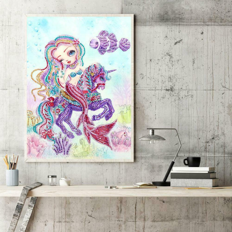 5D DIY Special Shaped Diamond Painting Girl Cross Stitch Mosaic Craft Kits