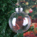 Clear Plastic Ball Pendant Ornaments DIY Christmas Decor(8cm)(without Gift)