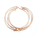 5pcs Fashion Women Geometric Bracelet Open Bangle Casual Jewelry Set Gift