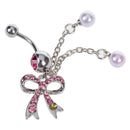 Bow Dangle Ball Button Barbell Bar Belly Navel Ring Body Piercing