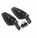 Black Motorcycle Round 7/8" Bar End Rearview Side Mirrors For Universal Motor