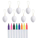 50pcs DIY Graffiti Plastic Easter Eggs & 8pcs Color Pens DIY Easter Eggs Top