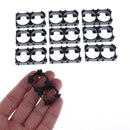 10pcs 18650 Battery 2x Spacer Holder Radiating Shell Pack Plastic Heat Black  LJ