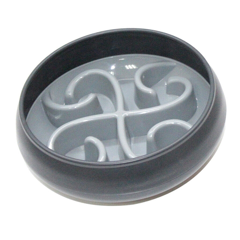 Pet Dog Anti-Gulping Anti-Skid Dog Food Bowl Preventing Choking  Gray