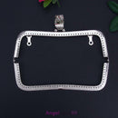 20cm Embossing Handbag Metal Purse Frame Handle Bag Accessories(Bronze)
