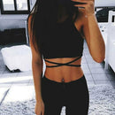Women's Sleeveless Crop Top Backless Vest Tank Tops Short Blouse T-Shi BDL TFC