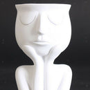 Humanoid Resion Sculpture Flower Pot Indoor Planter Bonsai Pot Desktop Ornaments