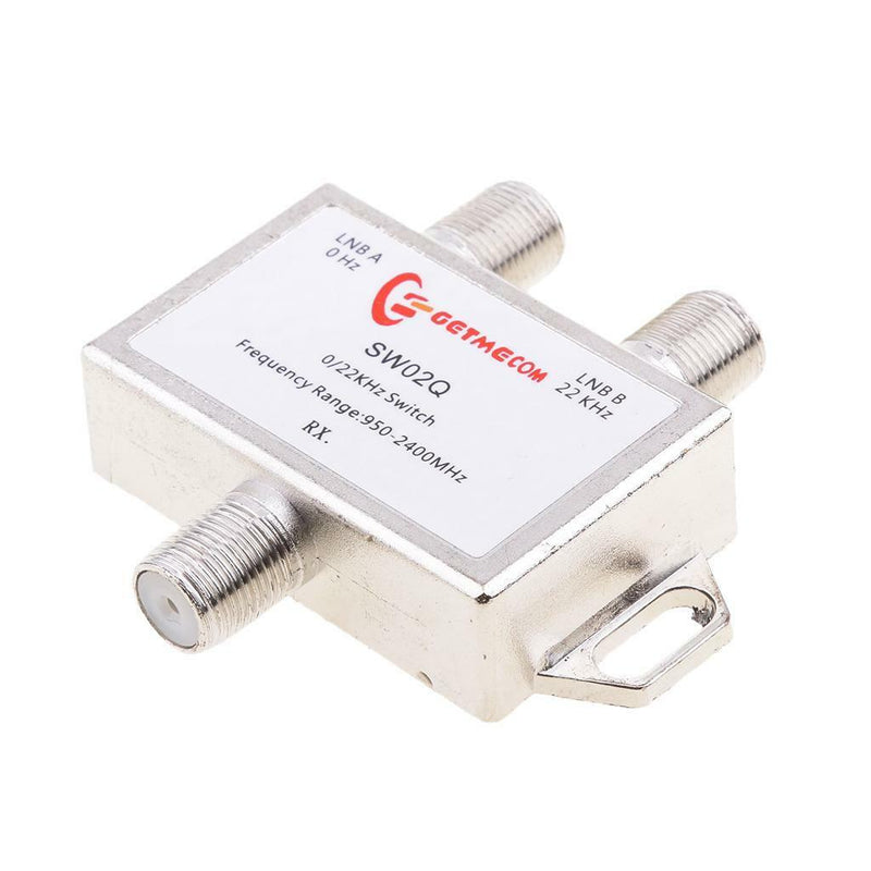 2x1 DiSEqC 22KHz LNB Tone Satellite Multi FTA Switch 0/22KHz LNBF Switch