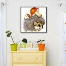 5D Full Round Drill Diamond Painting DIY Hedgehog Rhinestone Mosaic Picture