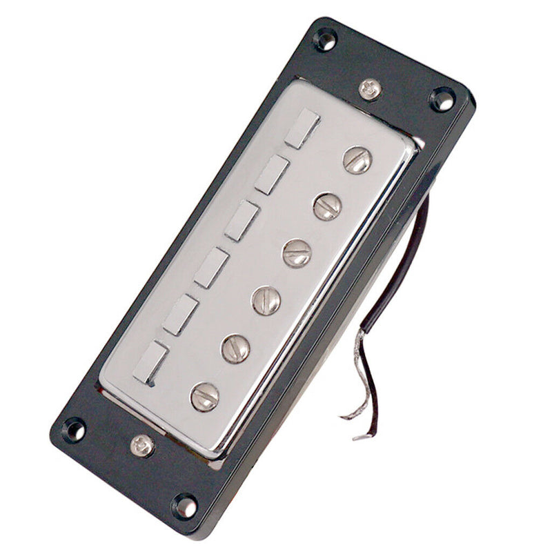 Mini Humbucker 6 String Electric Bass Bridge Neck Pickups w/ Mounting Ring