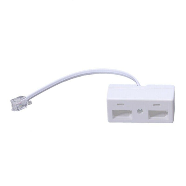 RJ11 Plug to Dual UK BT Telephone Socket Convertor Q3O5
