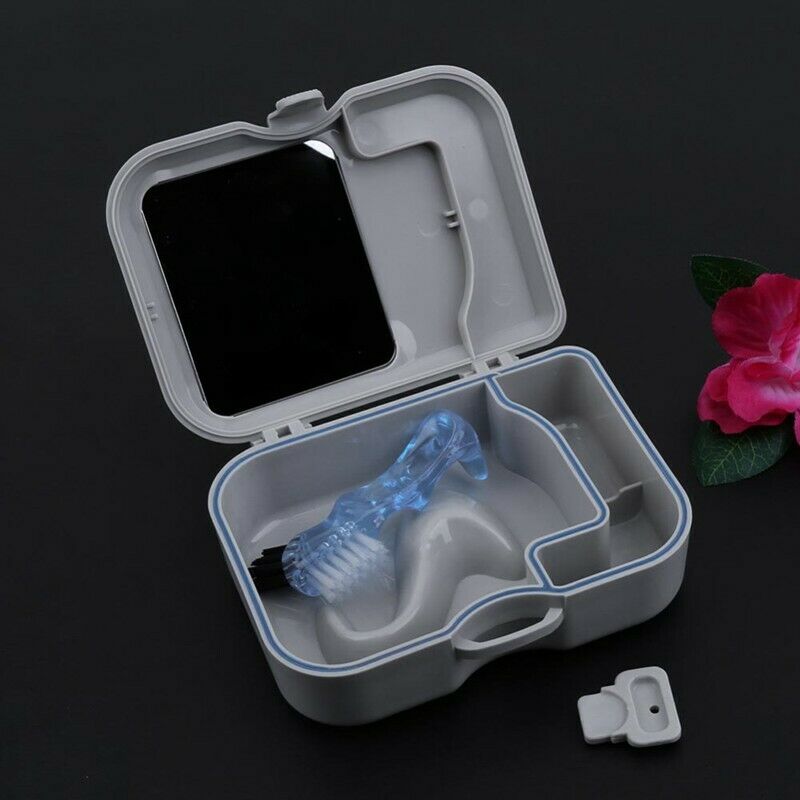 1PC Fashion Protable Denture Case Container Dental False Teeth Storage Box  Q9L2