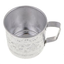 Asian Thailand Carved Tin Cups Mug Tin Can Drinkwares for Coffee Cup 8 x 8cm