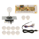 Arcade DIY Kits USB Encoder with PC Joystick 5 Pin + 10 Push Buttons White