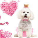 Tutu Skirt Dog Birthday Set Pet Decoration Crown Hat Party Supplies Headdress