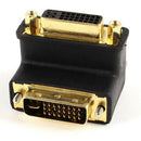 DVI-I 24+5 Pin Male to Female Right Angled Adapter LCD Monitor Connector
