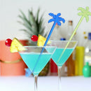 50pcs Coconut Tree Cocktail Swizzle Sticks Drink Stirrer Coffee MuddlerPuddler F