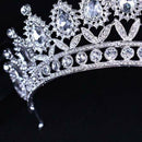 Baroque Big Rhinestone Crystal Beaded Headband Tiara Bride Crown Luxury Wed