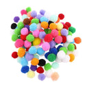 100pcs 25mm Colorful Felt Pompom Balls for Christmas Crafts Embellishments