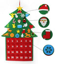 Felt Christmas Tree Ornaments Advent Calendar Set DIY Xmas Countdown Decora Z1Z6