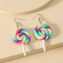Korean Sweet Lolly Candy Hook Earrings for Women Ear Dangle Drop Jewelry