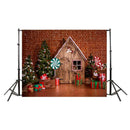 Christmas Background Cloth Photo Studio Backdrops New Year Party Snow Tree Decor