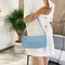 Fashion Alligator PU Handbags Women Solid Underarm Shoulder Bags (Blue)