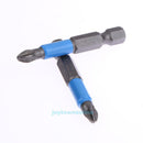 10X Anti Slip Electric Screwdriver Bits Single Side Magnetic Hex Shank PH2 50mm